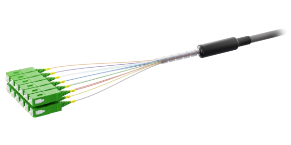 TEF pre-connectorized multi-fiber cables